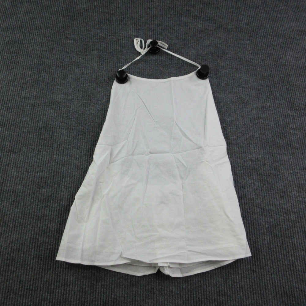 SNDYS Tank Womens M White Halter Linen Cotton Elastic Waist Pullover NWT